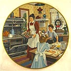 Baking Christmas Goodies collector plate by Marvin Nye