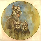 Schnauzers collector plate by Leo Jansen