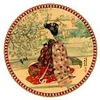 Cherry Flowers collector plate by Yoshiharu Katoh
