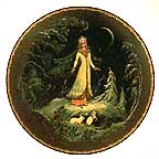 The Snowmaiden, Snegurochka collector plate by Antolyi Aleksandrovich Kamorin