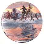 Crossing The River collector plate by Mort K&uuml;nstler