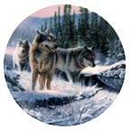 Winter Travelers collector plate by Kevin Daniel
