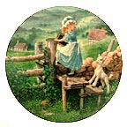 Mary Had A Little Lamb collector plate by Scott Gustafson