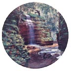 The Hidden Waterfall collector plate by Bart Jerner
