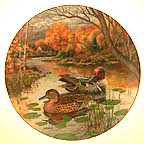 The Green-Winged Teal collector plate by Bart Jerner