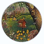Flurry Of Activity collector plate by Carol Decker