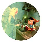 Pinocchio And The Blue Fairy collector plate by Disney Studio Artists