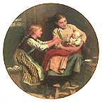 The First Smile collector plate by Albert Anker