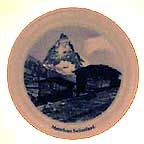 Matterhorn, Switzerland collector plate by Albert Anker