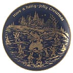 Holly Jolly Christmas collector plate by Josef Neubauer