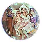 At The Puppet Show At Luxembourg Gardens collector plate by Bernard Peltriauz
