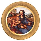 Madonna And Child With The Infant Saint john collector plate by Sodoma