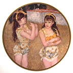 Two Little Circus Girls collector plate by Auguste Renoir