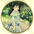 Girl With A Hoop collector plate by Auguste Renoir