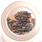 Autumn In New England - Cider Making collector plate by Currier & Ives