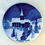 Church Scene collector plate by Gunnar Bratlie