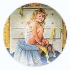 Getting Dressed collector plate by John McClelland