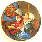 November - Giving Thanks - artist signed collector plate by Sandra Kuck