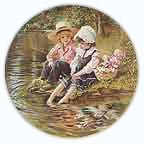 Little Anglers collector plate by Sandra Kuck