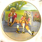 Skating Pals collector plate by Sandra Kuck