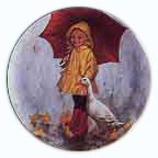 Rainy Day Fun collector plate by John McClelland