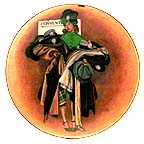 The Hatcheck Girl collector plate by Norman Rockwell