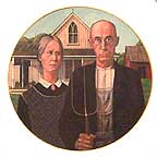 American Gothic collector plate by Grant Wood