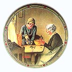 A Family's Full Measure collector plate by Norman Rockwell