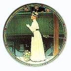 A Mother's Welcome collector plate by Norman Rockwell
