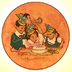 The Birthday Party collector plate by Norman Rockwell