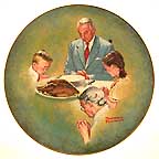 Giving Thanks collector plate by Norman Rockwell