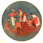 Good Food, Good Friends collector plate by Norman Rockwell