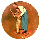 Home Run Slugger collector plate by Norman Rockwell