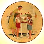 Mother's Little Helpers collector plate by Norman Rockwell