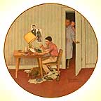 The Student collector plate by Norman Rockwell