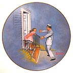 We Missed You, Daddy collector plate by Norman Rockwell