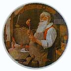 Sants In His Workshop collector plate by Norman Rockwell