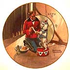 While The Audience Waits collector plate by Norman Rockwell