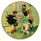 Home From Camp collector plate by Norman Rockwell