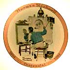 Triple Self Portrait collector plate by Norman Rockwell