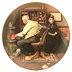 Keeping Company collector plate by Norman Rockwell