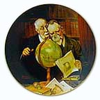 New Found Worlds collector plate by Norman Rockwell