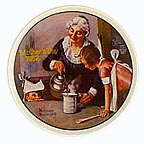 The Cooking Lesson collector plate by Norman Rockwell