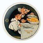 Sunday Dinner collector plate by Norman Rockwell