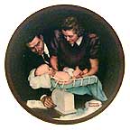 Growing Strong collector plate by Norman Rockwell