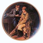 Confiding In The Den collector plate by Norman Rockwell
