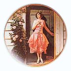 Standing In The Doorway collector plate by Norman Rockwell