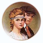 Meeting On The Path collector plate by Norman Rockwell