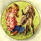 No Fair Peeking collector plate by Abbie Williams