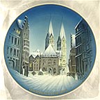 Christmas In Bremen collector plate by Georg K&uuml;spert